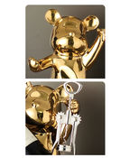 Goldie Bear Wine Stand & Corkscrew