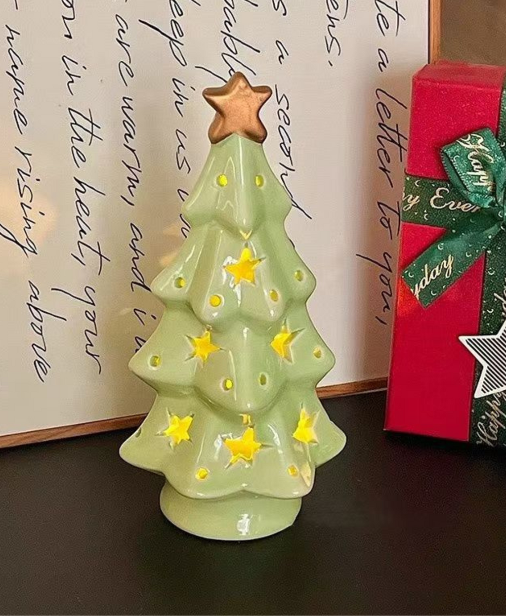 Ceramic Christmas Tree LED Night Light