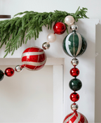 Red & Green Christmas Ball Garland