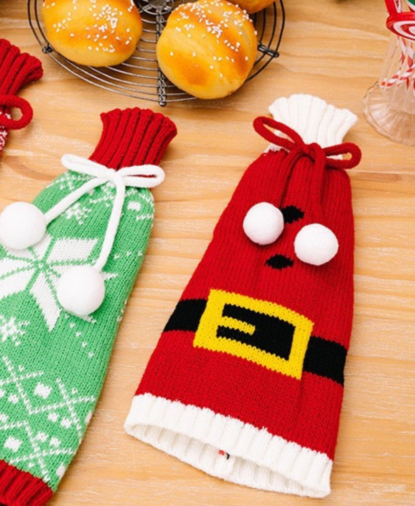 Red Knit Bottle Cover