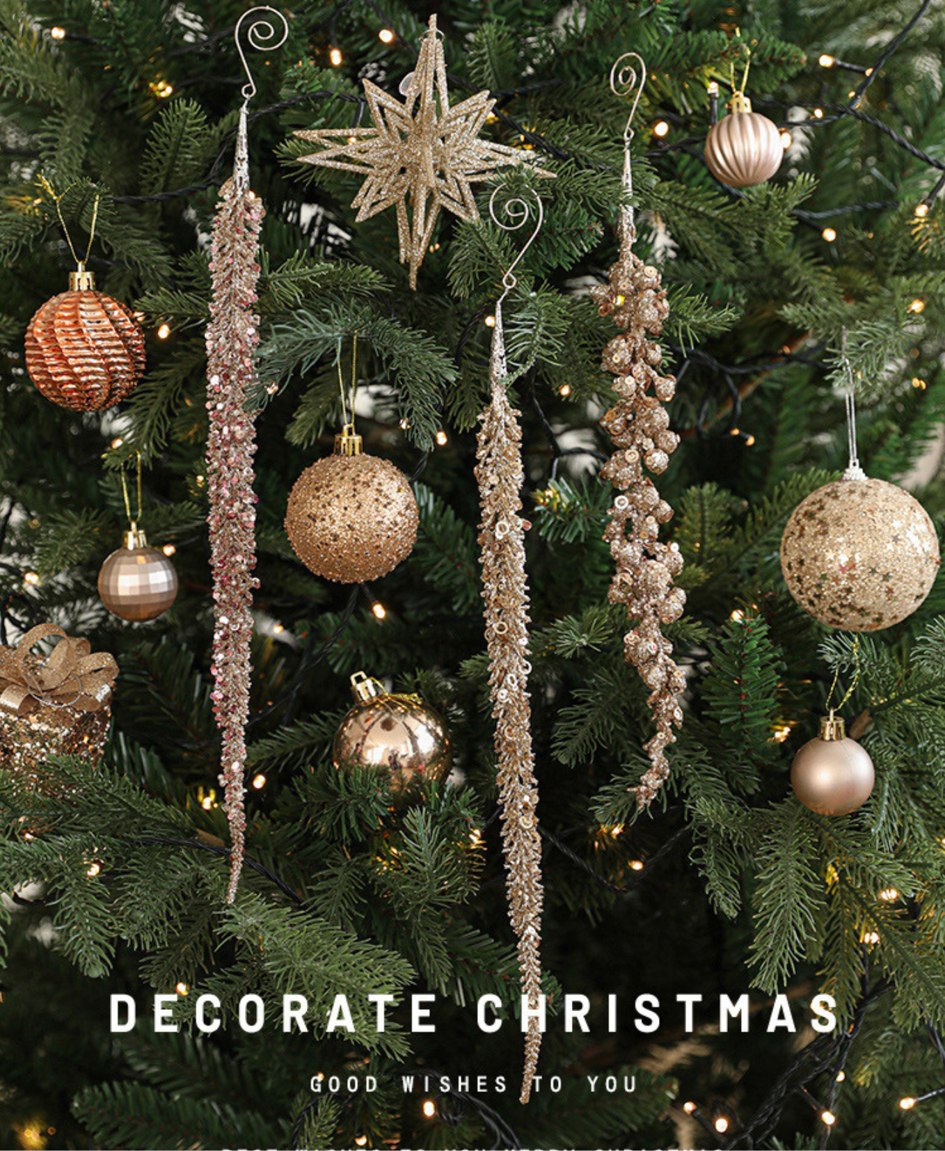 Glitter Sequin Branch Ornament