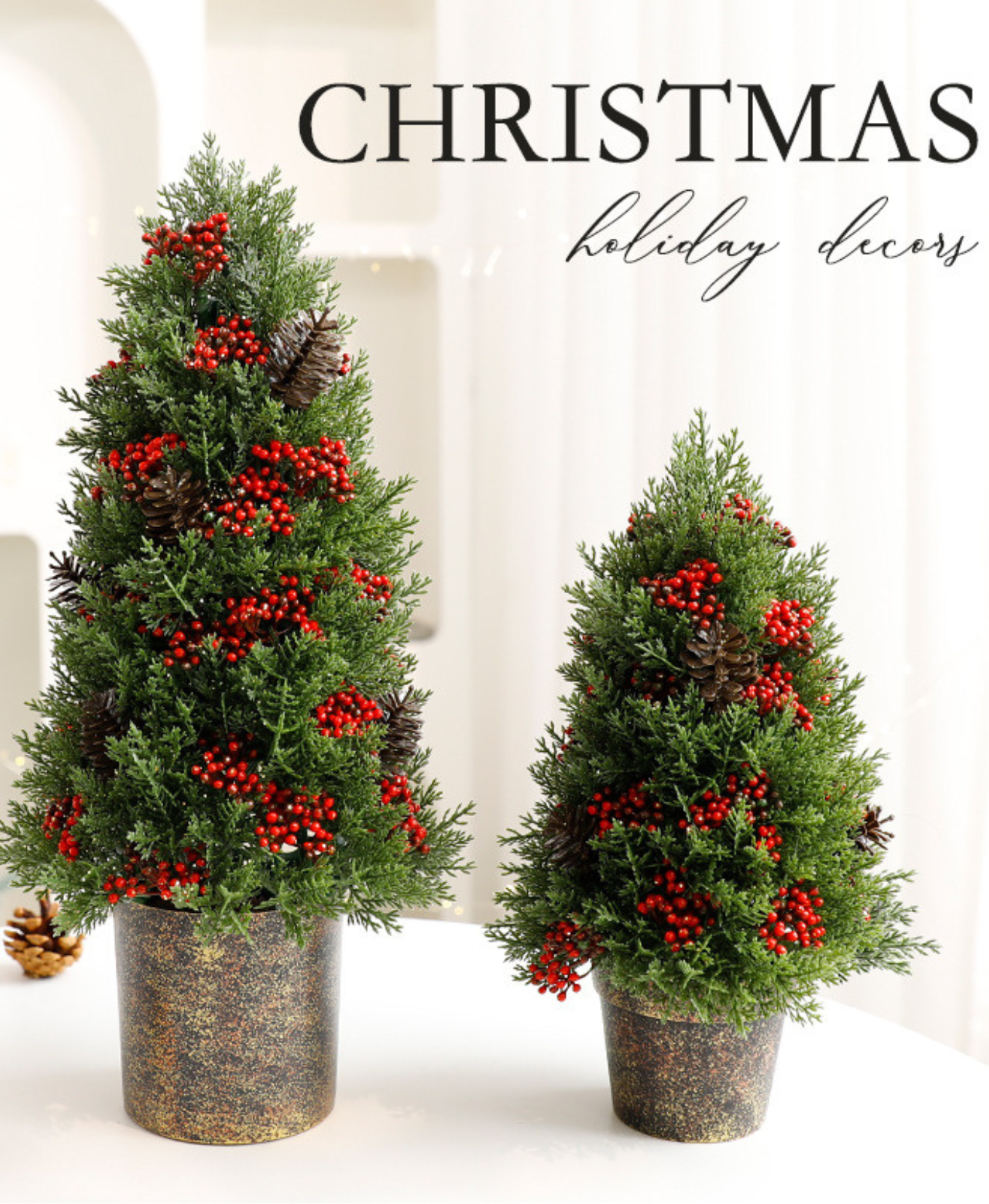 Berry Pine Mini Christmas Tree