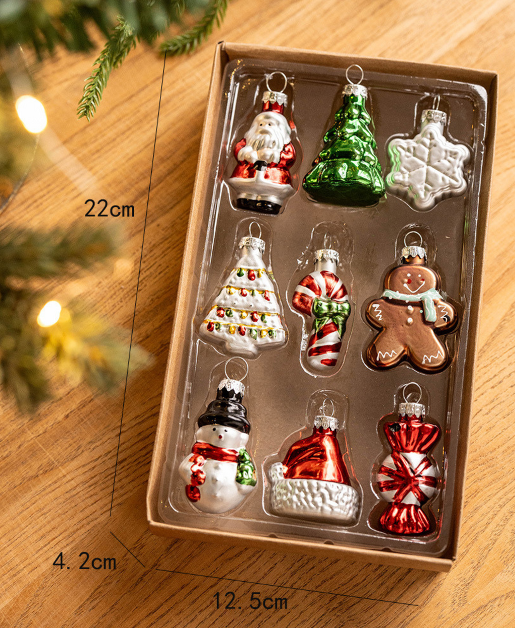 Holiday Treasures Glass Ornament Set