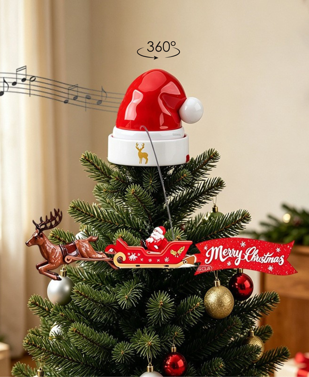 Musical Rotating Tree Topper