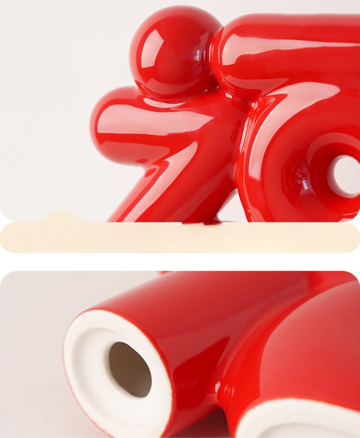 Red Prosperity Fu Ceramic Decor