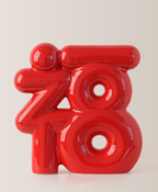 Red Prosperity Fu Ceramic Decor