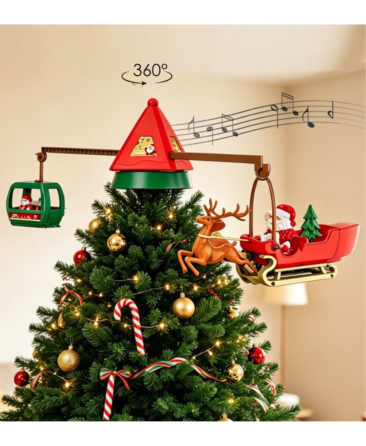 Musical Rotating Tree Topper