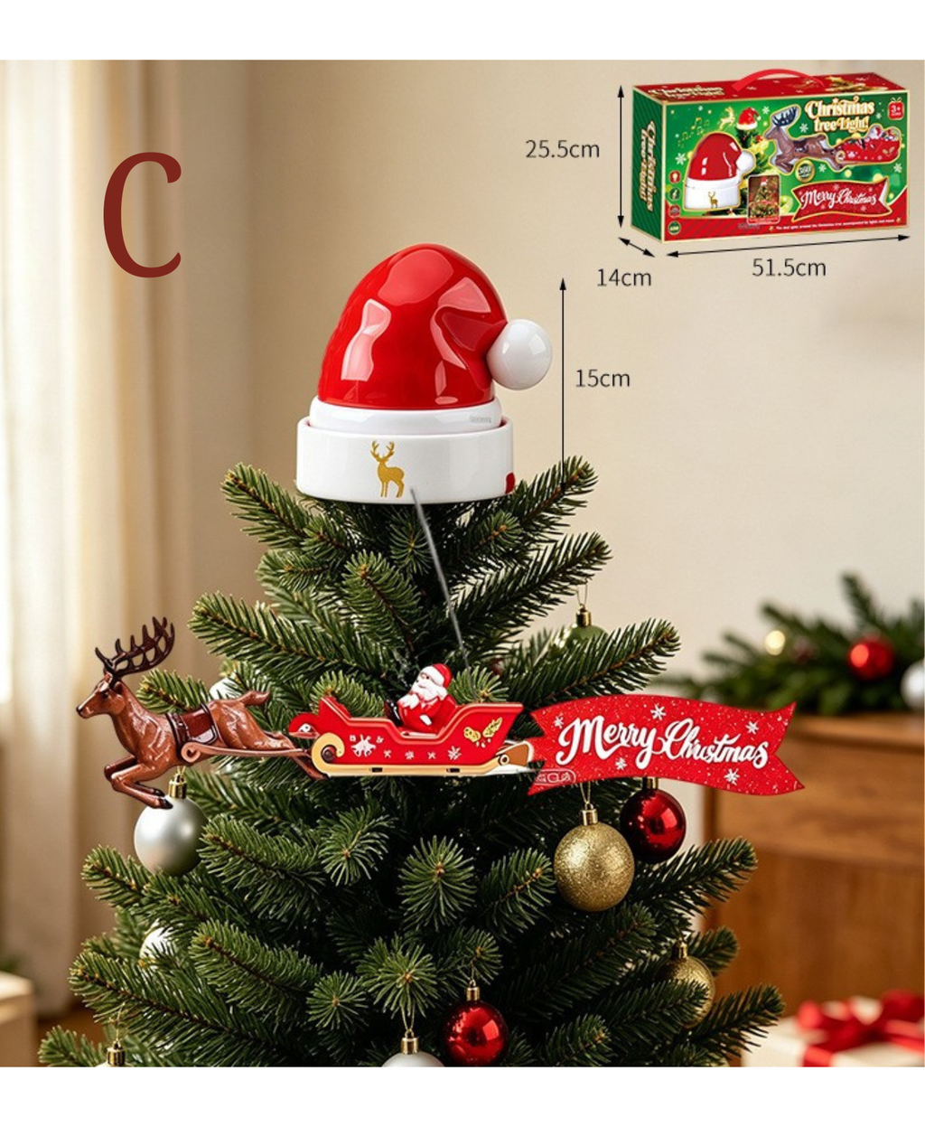 Musical Rotating Tree Topper