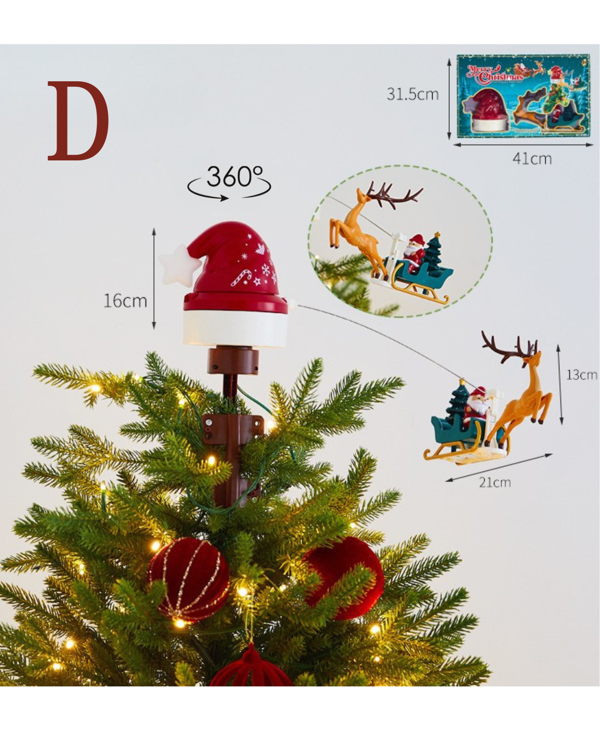 Musical Rotating Tree Topper