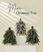 Minimalist Frosted Pine Mini Christmas Tree