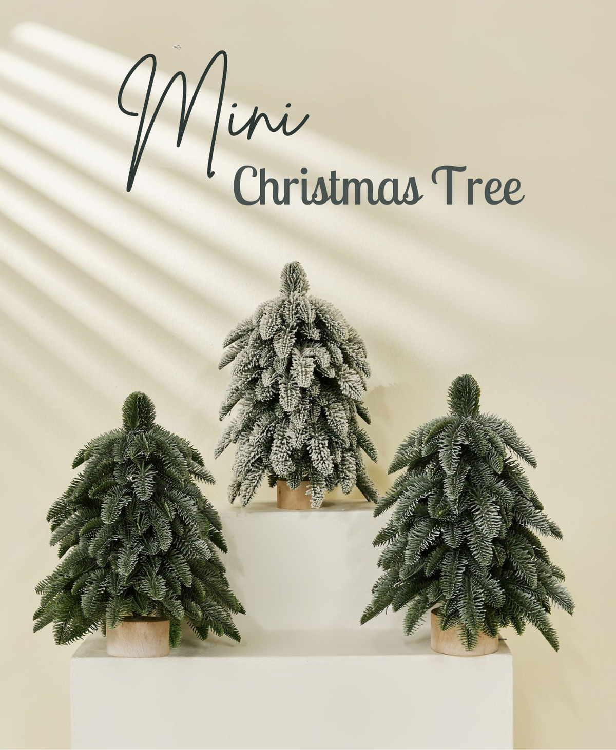 Minimalist Frosted Pine Mini Christmas Tree