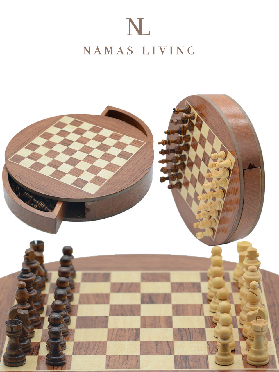 Premium Real Wood Chess Board
