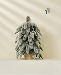 Minimalist Frosted Pine Mini Christmas Tree