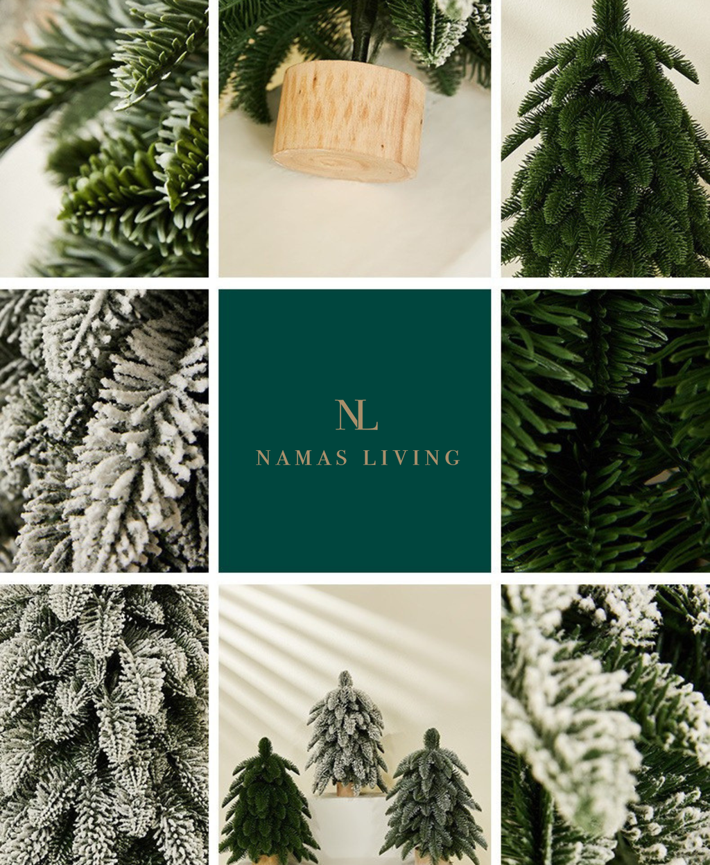 Minimalist Frosted Pine Mini Christmas Tree