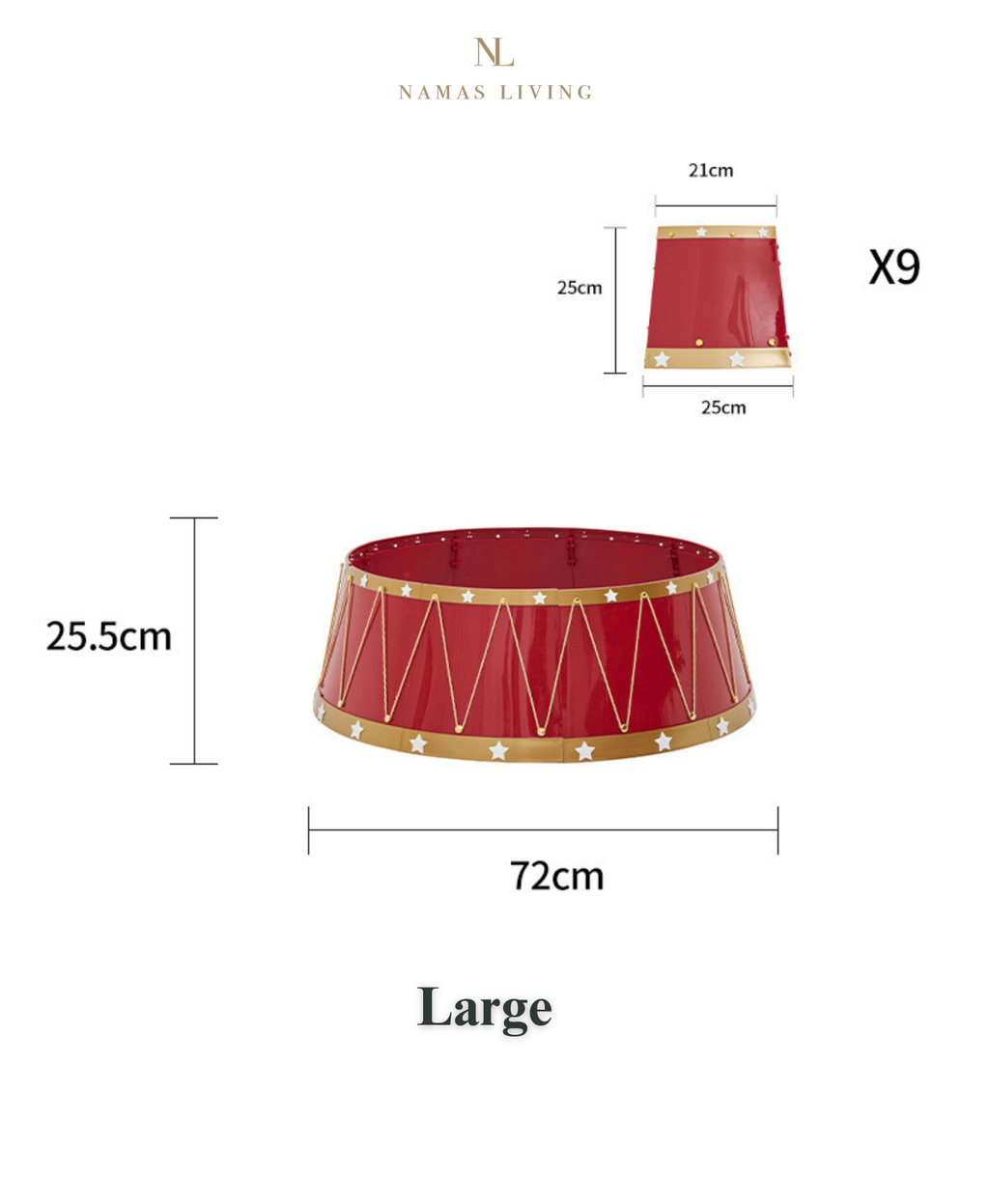 Christmas Drum Tree Collar