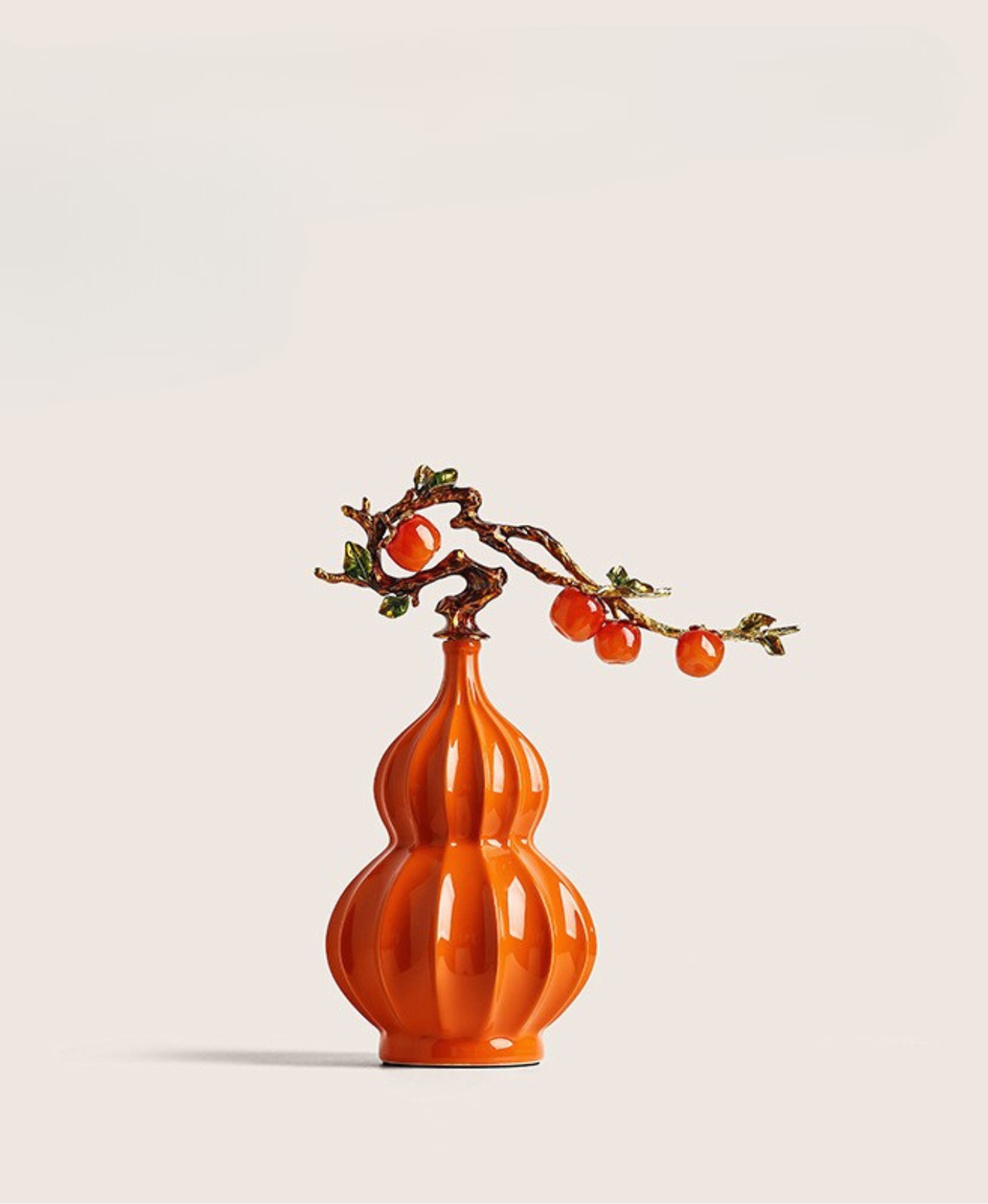 Fortune Persimmon Gourd Vase Set