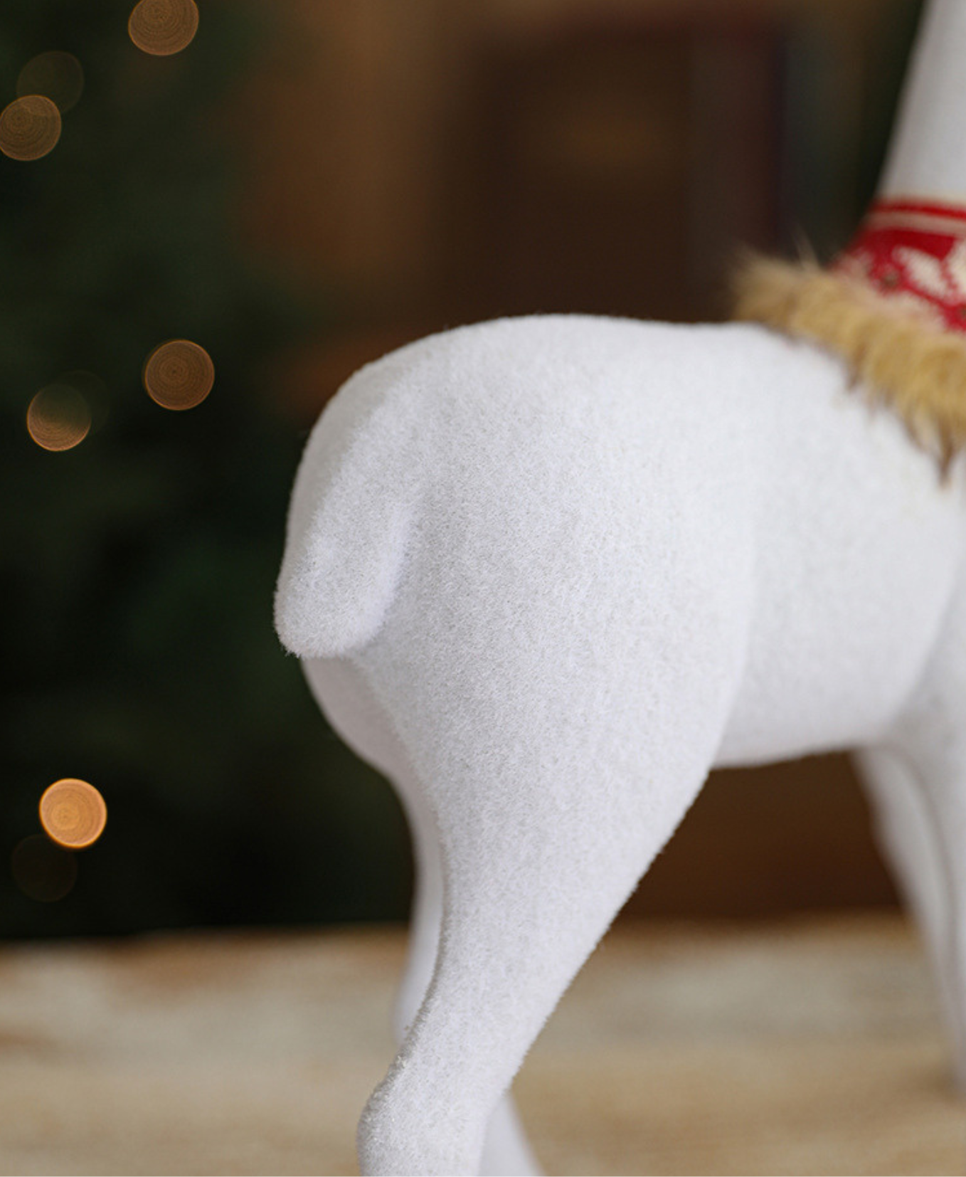 Holiday Elk with Knit Scarves Decoration