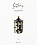 GIFTING INSPIRATION - Black and White Labyrinth Ceramic Storage Jar
