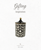 GIFTING INSPIRATION - Black and White Labyrinth Ceramic Storage Jar