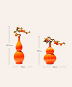 Fortune Persimmon Gourd Vase Set