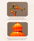 Fortune Persimmon Gourd Vase Set