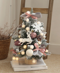 Silver Blush Reindeer Tree with Light