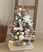 Silver Blush Reindeer Tree with Light