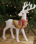 Holiday Elk with Knit Scarves Decoration