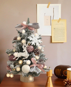 Silver Blush Reindeer Tree with Light