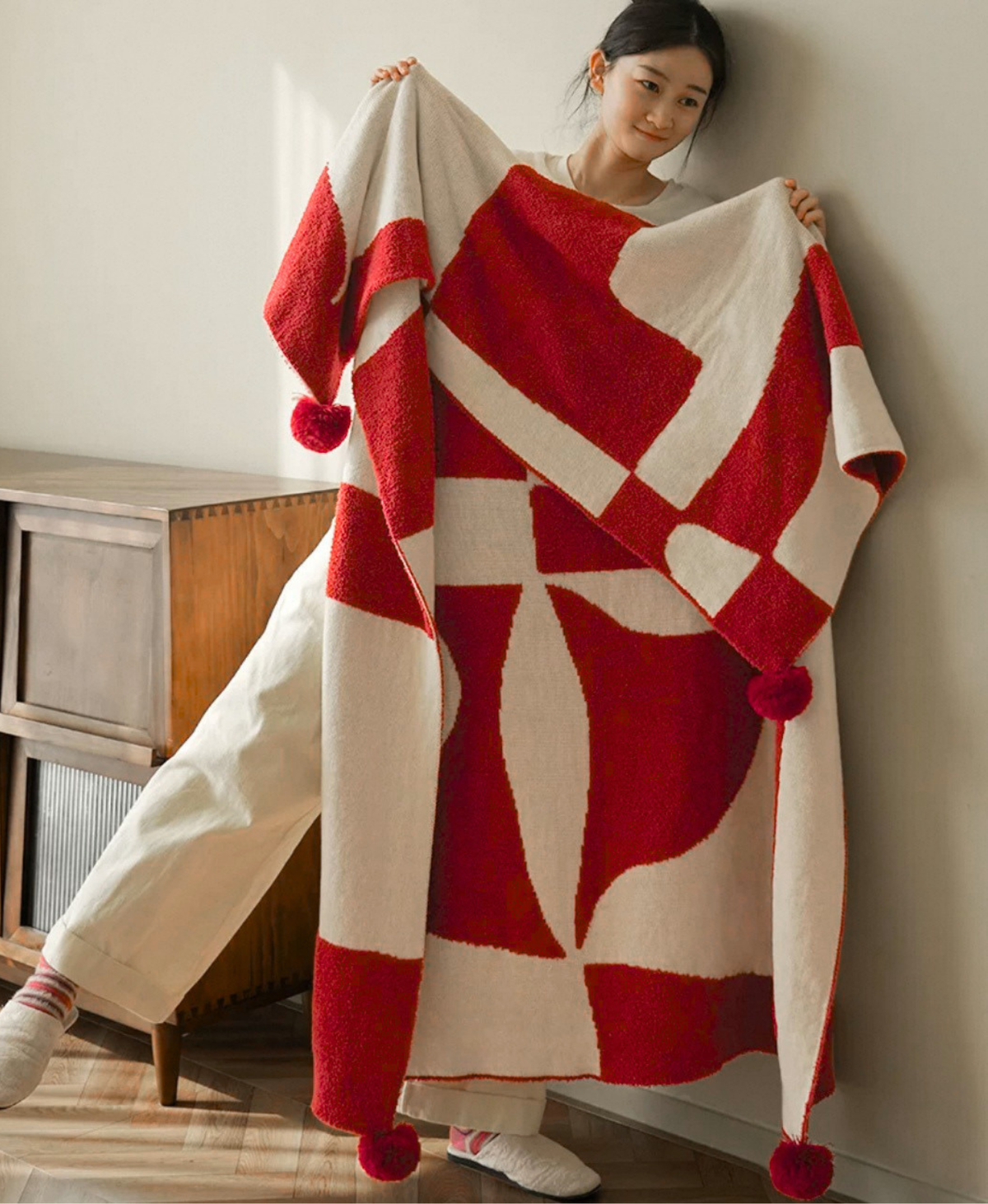 Modern Abstract Throw Blanket