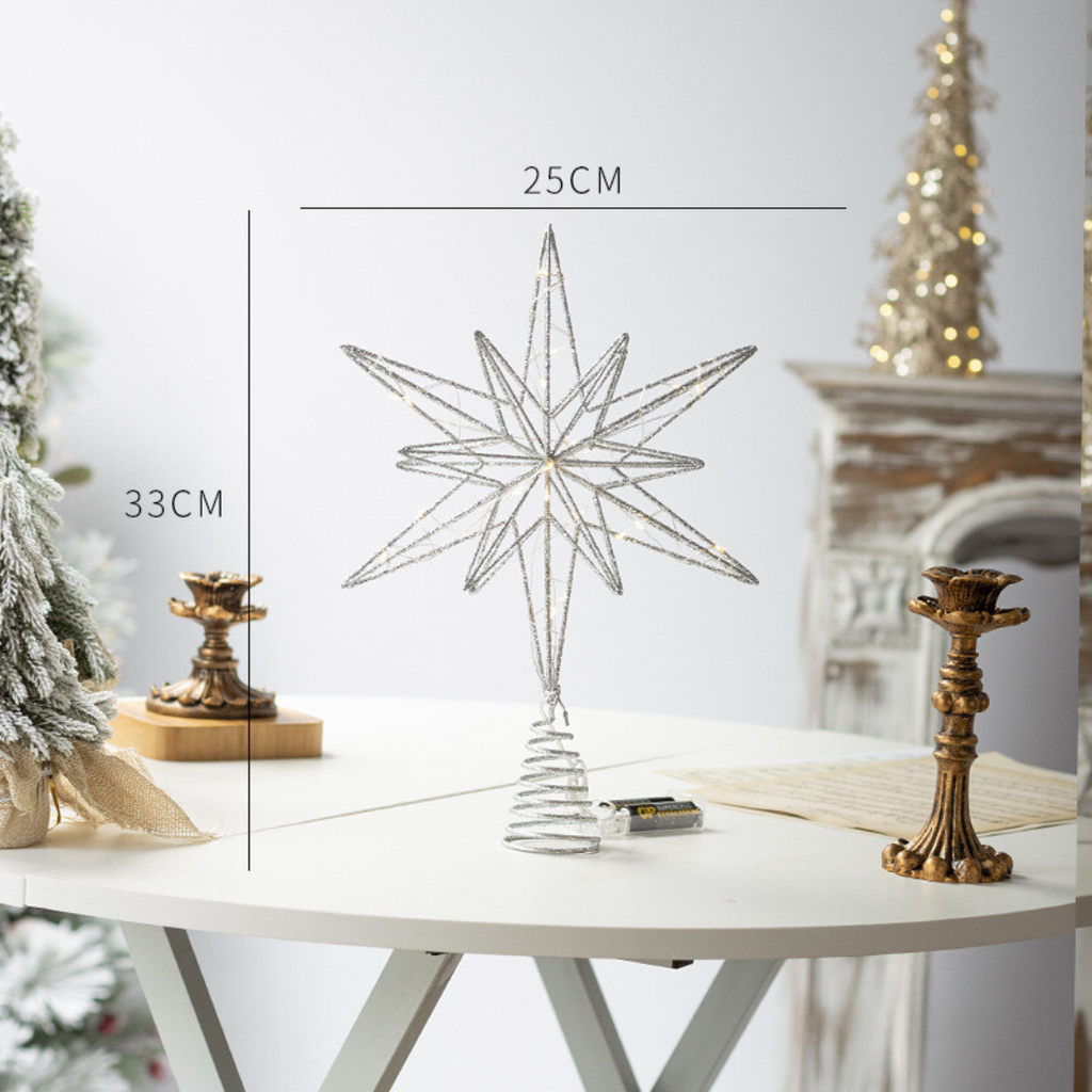 Sparkling Star Christmas Tree Topper