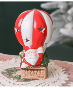 Santa Hot Air Balloon LED Ornament