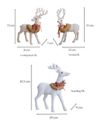 Holiday Elk with Knit Scarves Decoration