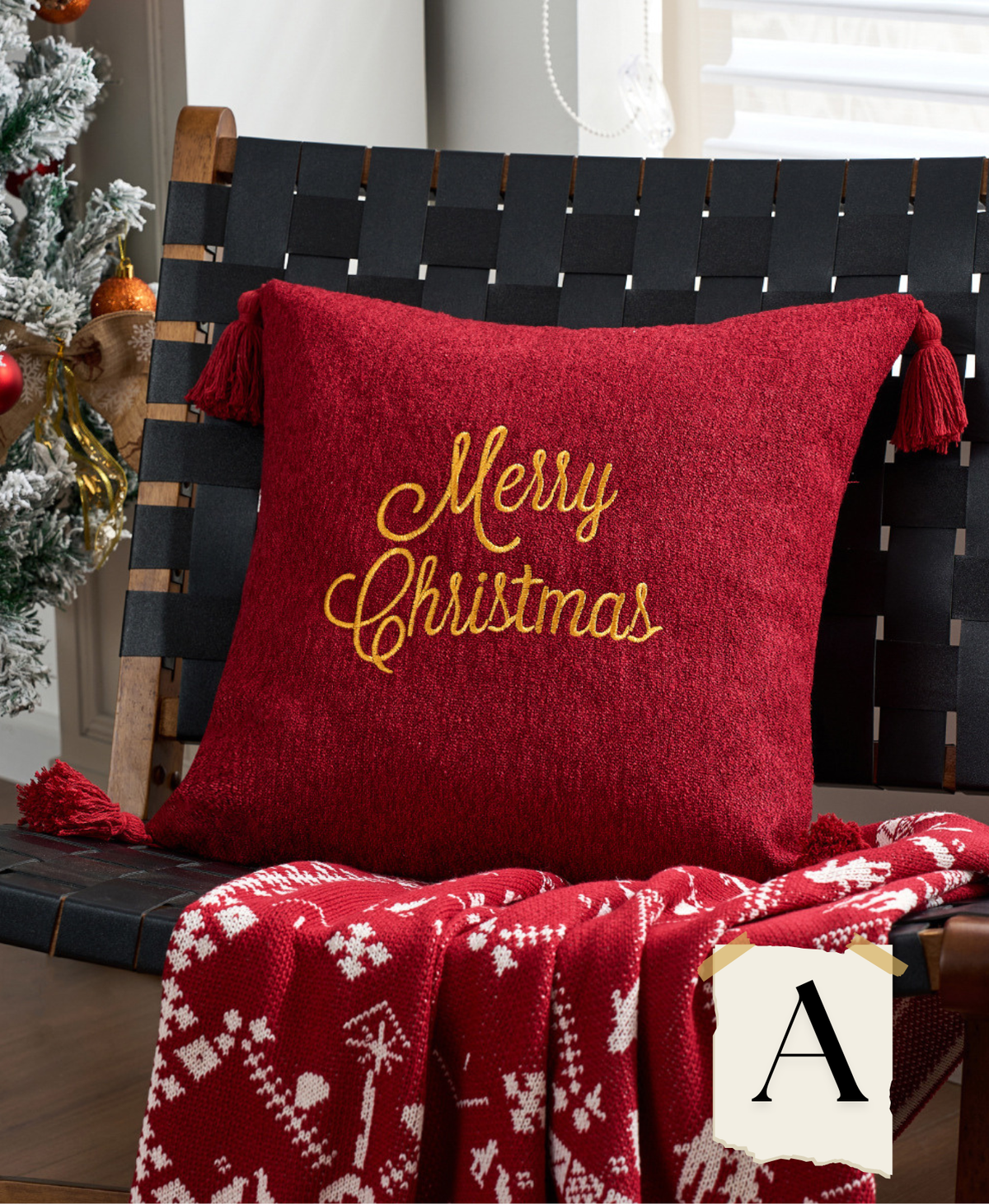 Festive Christmas Pillow Cover