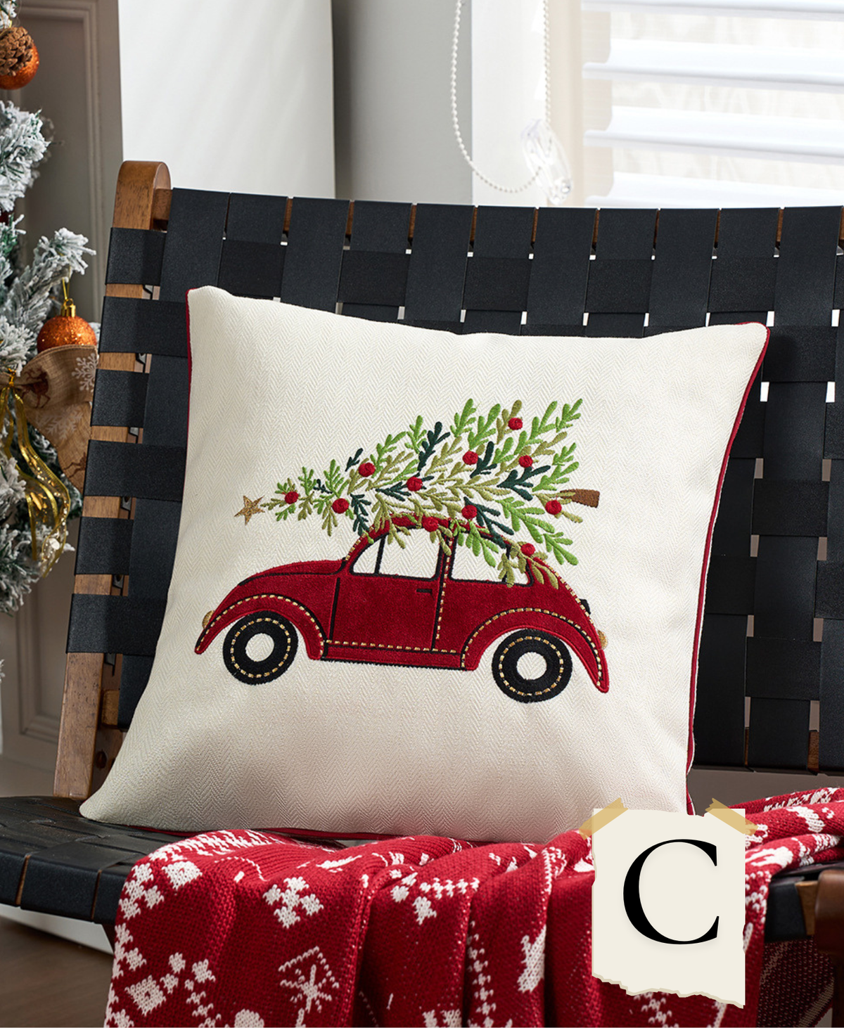 Festive Christmas Pillow Cover