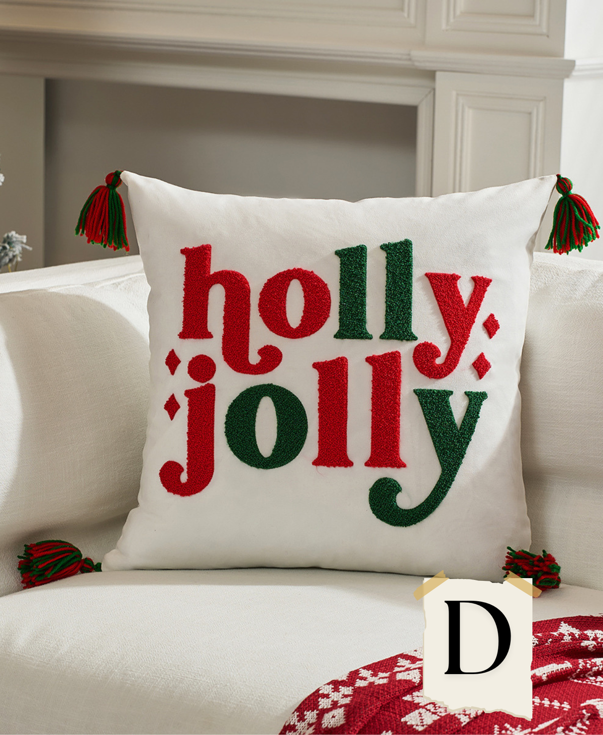 Festive Christmas Pillow Cover