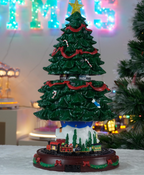 Luminous Tree with Rotating Train Music Box