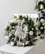 Luminous White Pearl Christmas Wreath