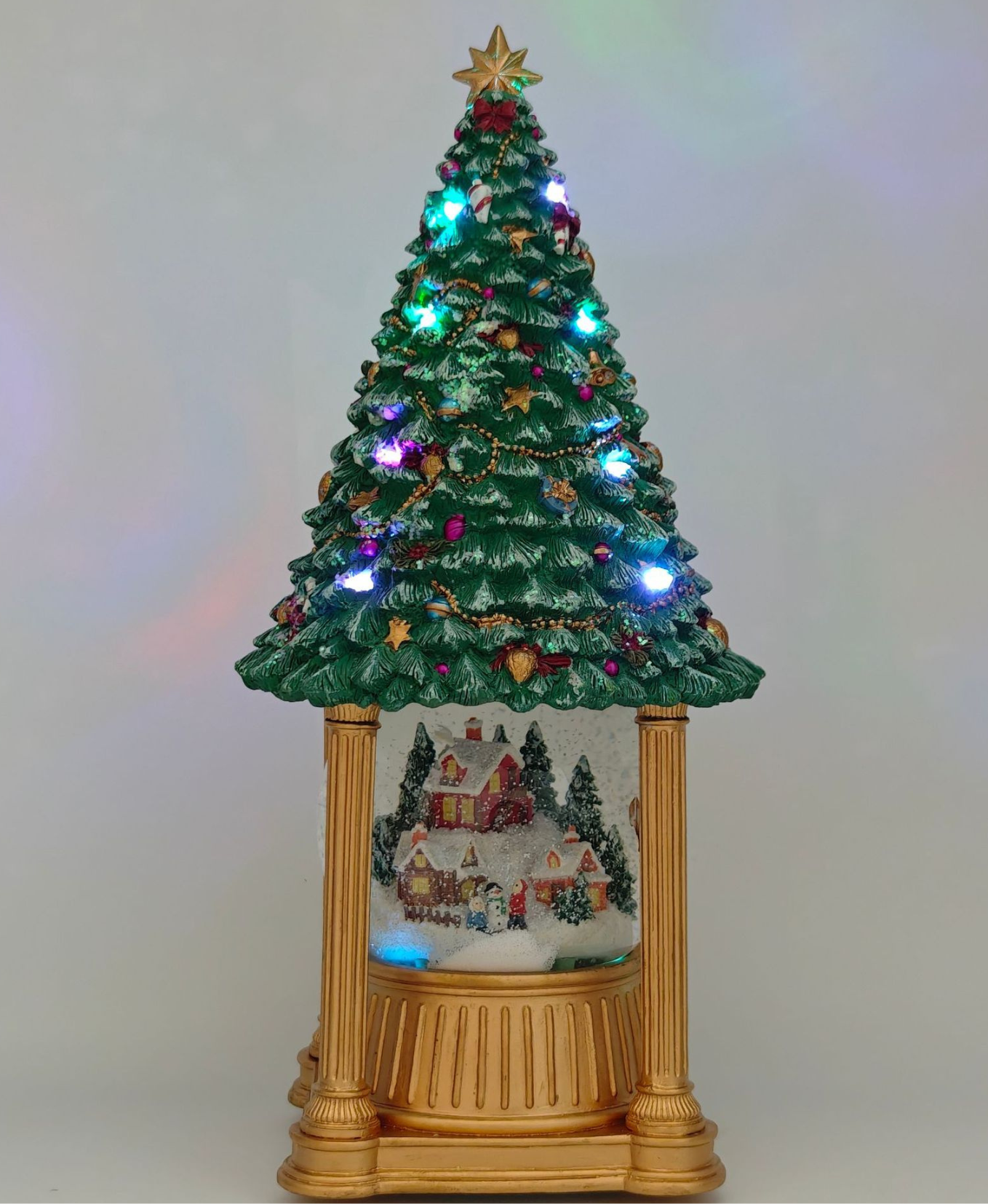Christmas Village Tree Music Box