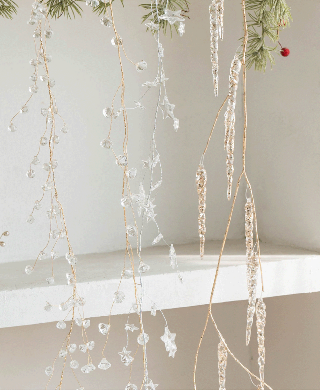 Golden Crystal Drop Ornament