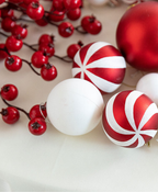 Red and White Christmas Charm Set