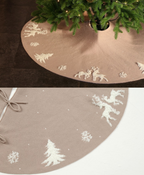 Holiday Elk Knit Tree Skirt Serenity