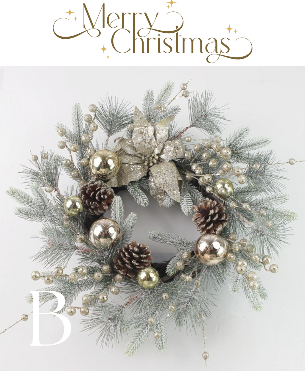 Minted Grace Holiday Wreath