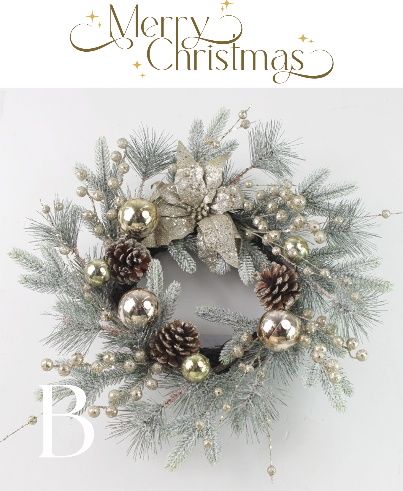 Minted Grace Holiday Wreath