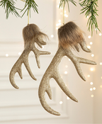Champagne Antler Elk Ornament