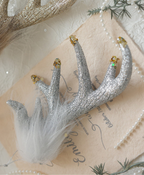 Silver Majesty Elk Ornament