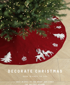 Holiday Elk Knit Tree Skirt Serenity