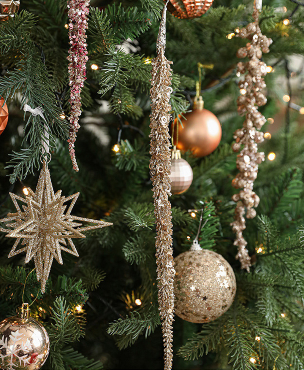 Glitter Sequin Branch Ornament
