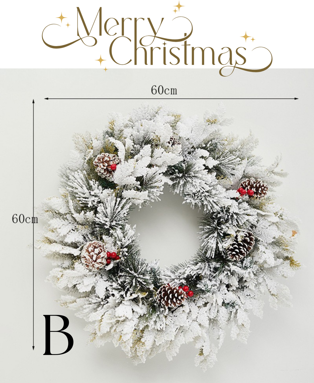 Frosted Pine Holiday Wreath