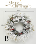 Frosted Pine Holiday Wreath